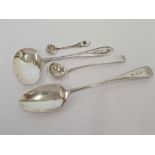 4 VARIOUS SILVER SPOONS,