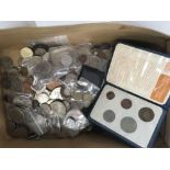 LARGE QTY OF BRITISH & FOREIGN CUPRO NICKEL & BRONZE COINAGE