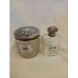 A SILVER TOP JAR & A SILVER TOP BOTTLE 1895/1906