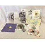 DIANA £5 MEMORIAL COIN & 4 MINT COINS