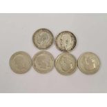 6 SHILLINGS 1915, 16, 20, 21, 22,