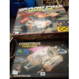 GRAND PRIX SCALEXTRIC KIT & A FISHER PRICE CONSTRUX ACTION SPACE,