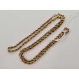 A 9ct ROPE TWIST NECK CHAIN