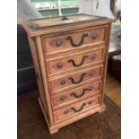 MINIATURE NORTH AFRICAN CHEST OF 5 DRAWERS