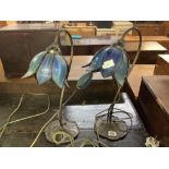 PAIR OF MODERN ART NOUVEAU TIFFANY STYLE TABLE LAMPS