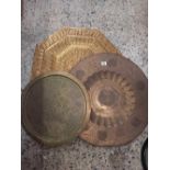 3 DECORATIVE BRASS TRAYS