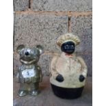 2 NOVELTY MONEY BOXES,