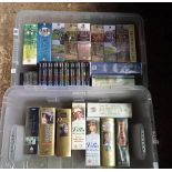 2 CARTONS OF MISC VHS BOXED SETS, FOYLES WAR, LILLY,
