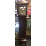 MODERN MAHOGANY GRAND-DAUGHTER LONG CASE CLOCK