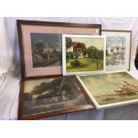 5 VARIOUS FRAMED PRINTS & PICTURES