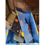 2 CARTONS OF MISC TOOLS INCL; MITRE SAW,