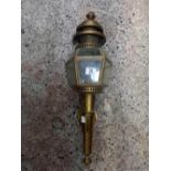 MODERN BRASS & GLASS COACHING LAMP