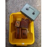 CARTON WITH MISC WOODEN BOXES,