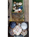 3 CARTONS OF MISC CHINAWARE, PLATES, MUGS,