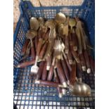 QTY OF GOLD COLOURED CUTLERY