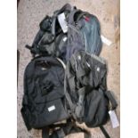 3 BACK PACK BAGS & 1 CARRY BAG