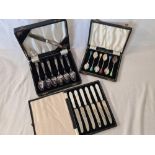 3 BOXED SETS OF CUTLERY