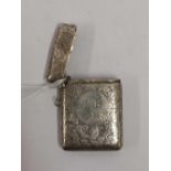 A SILVER VESTA CASE,