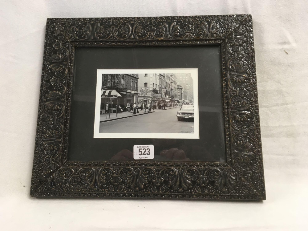 BLACK & WHITE PHOTOGRAPH OF A STREET IN GREENWICH VILLAGE, NEW YORK CITY.