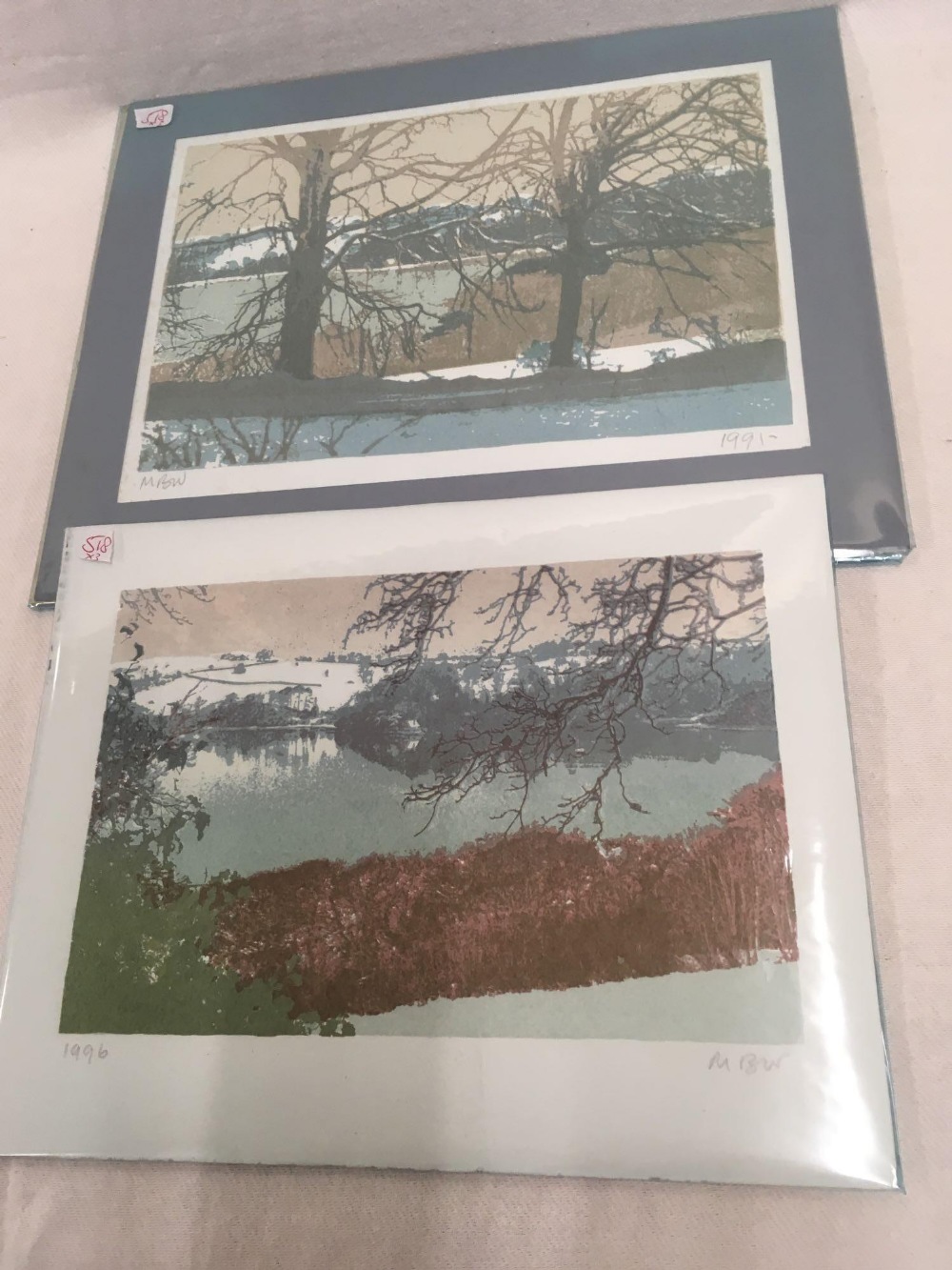 MARY BERESFORD-WILLIAMS; GROUP OF 3 UNFRAMED SCREEN PRINTS OF LANDSCAPES. - Image 3 of 3