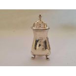 A SILVER PEPPER CASTER ,