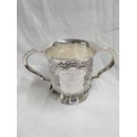 VERY LARGE PLATED 2 HANDLED TROPHY CUP, KILMARNOCK FARMERS SOCIETY,