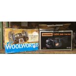 WOOLWORTHS 150 W BENCH GRINDER NEW IN BOX & A CHALLENGE 730 W BELT SANDER