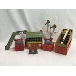 3 'O' GAUGE BUFFER STOPS, SIGNAL BOX,