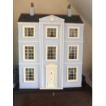 FINE QUALITY CLASSICAL DOLLS HOUSE COMPLETE WITH FURNITURE BY DOLLS HOUSE EMPORIUM.
