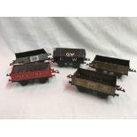 'O' GAUGE OF A RED MECCANO COAL WAGON,