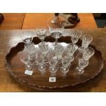 OVAL GALLERY TRAY & SHERRY GLASSES