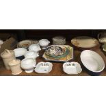 SHELF OF MISC CHINAWARE INCL;