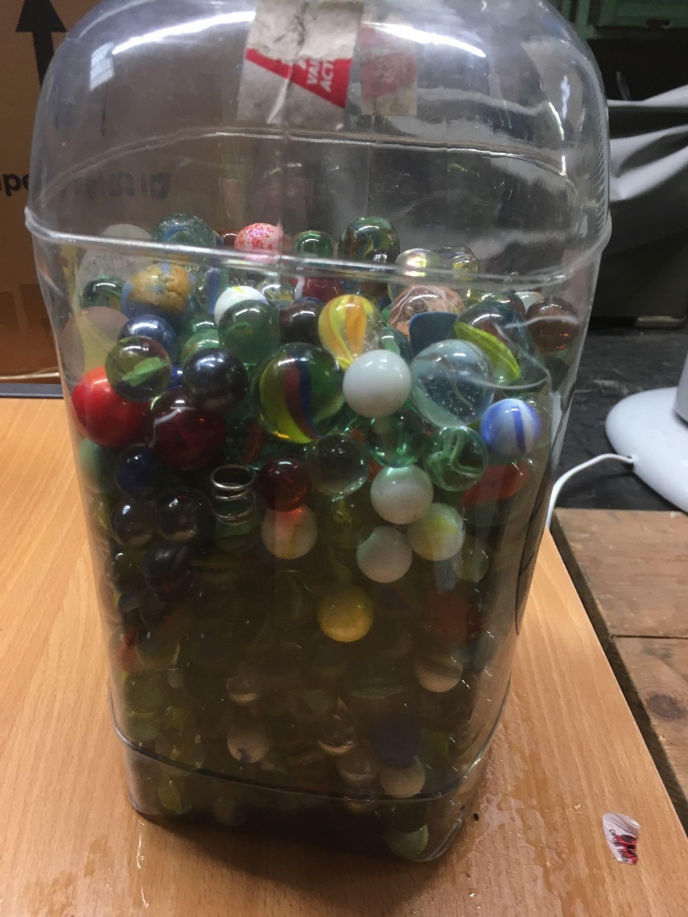 JAR OF MISC GLASS MARBLES - Image 3 of 3