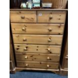 PINE CHEST OF 7 DRAWERS