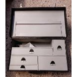 BLACK DOCUMENT CARRY CASE WITH 5 DRAWERS