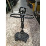 BLACK CAST IRON STICK UMBRELLA STAND