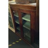 MAHOGANY 2 DOOR GLAZED DISPLAY CABINET