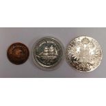 NOVA SCOTIA 1 DOLLAR 1981 & 1 CENT 1801 & A 1780 MARIA TERESA 800 STANDARD COIN