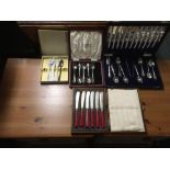 4 SMALL BOXES OF VARIOUS CUTLERY