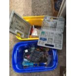 2 CARTONS OF MISC TOOLS INCL; DRILL SET, SCREWDRIVERS,