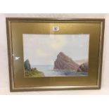 WIDGERY: COASTAL WATERCOLOUR BELIEVED TO BE TORBAY,