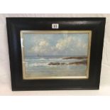 F KELSEY; WEST COUNTRY COASTAL SCENE, OIL PAINTING ON CANVAS, SIGNED WITH INITIALS F.K.