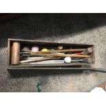 VINTAGE CROQUET SET IN ORIGINAL BOX