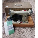 VINTAGE GAMAGES ELECTRIC SEWING MACHINE IN CASE