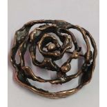 CONTINENTAL SILVER DESIGNER SWIRL BROOCH