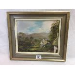 GEORGE HORNE; VIEW OF SELWORTHY, SOMERSET. OIL PAINTING ON CANVAS BOARD, SIGNED.