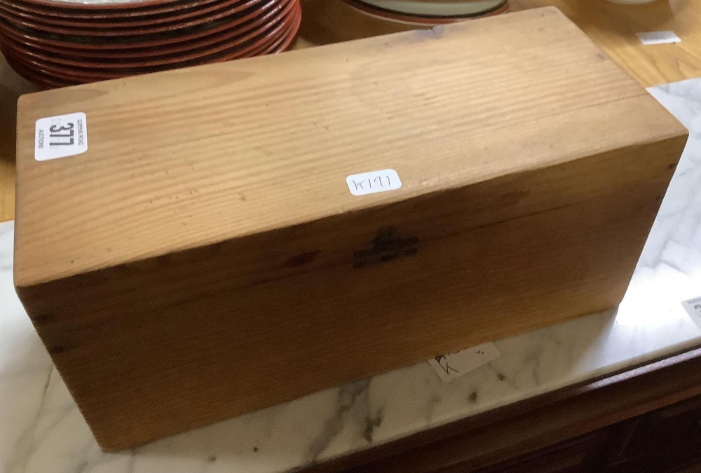 PINE BOX WITH QTY OF CUTLERY - Image 2 of 2