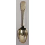 A WILLIAM IV EXETER SILVER TEA SPOON,