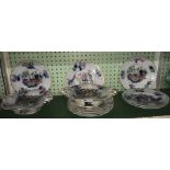 QTY OF 9 VARIOUS HAND PAINTED CHINESE PLATES & 2 OTHERS ON STANDS
