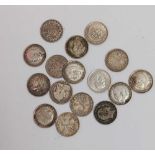 SILVER 3 PENCE'S (17)